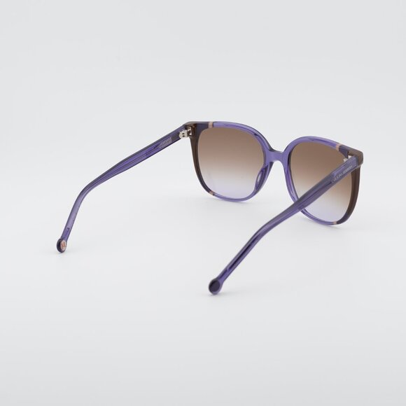 Carolina Herrera CH 0062/S 0E53 QR Sunglasses Violet Square Frame, Brown Lenses - Picture 5 of 11